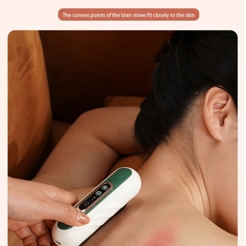 Gua Sha Massager Manufacturer - 2025 Portable LED Light Jade Roller Electric Heating