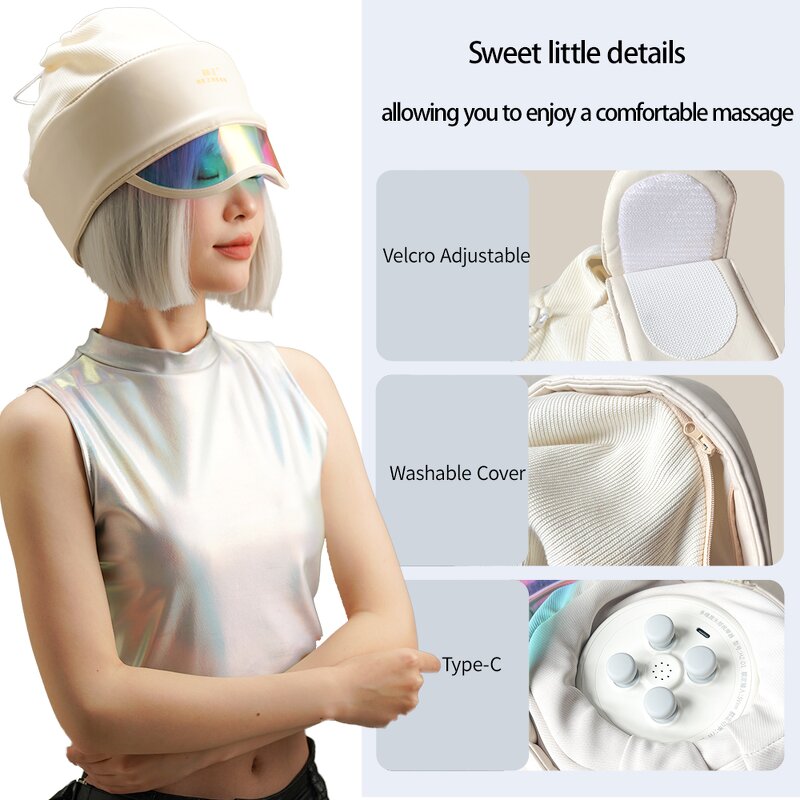 Head Massager Manufacturer - 2026 Air Compression Helmet Relax Scalp with Heating