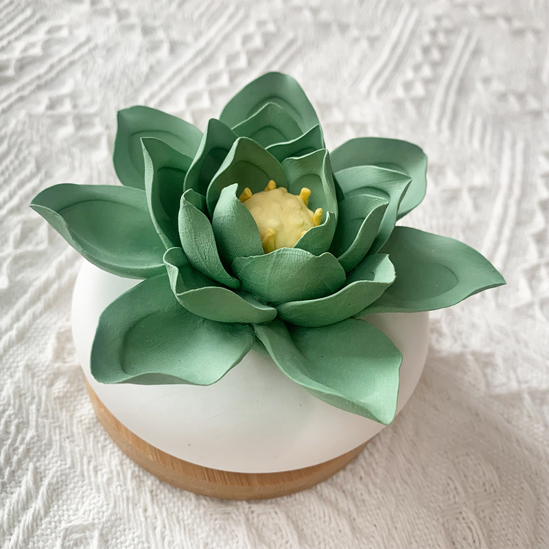 Ceramic Fragrance Diffuser - Christmas Plaster Flower Custom Color Red Blue Lemon