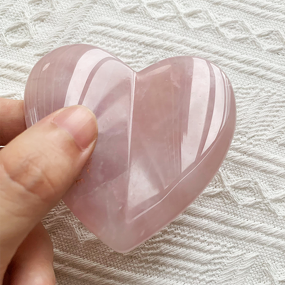 Rose Quartz Gua Sha - Natural Jade Heart Shape Custom Logo Face Massager Tool