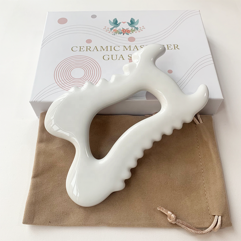 Ceramic Gua Sha Board - High Quality White Body Massager Women Skin Care Tool