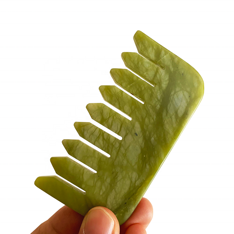 Jade Comb Gua Sha - Wholesale Hair Care Tool Natural Body Massager Homeuse