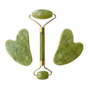 Jade Roller Gua Sha - Hot Sale Green Quartz Reduce Lines Wrinkles Face Massage