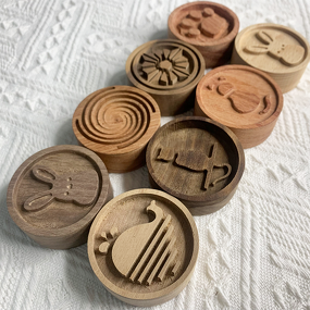 Car Wooden Diffuser - Long-lasting Fragrance Solid Wood Cute Shape Essential Oil