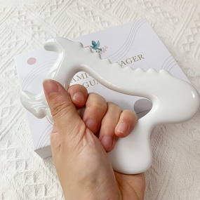 Ceramic Gua Sha Board - High Quality White Body Massager Women Skin Care Tool