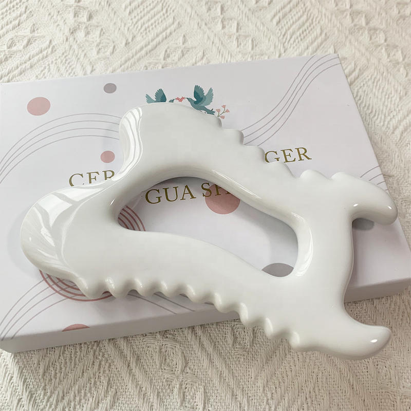 Ceramic Gua Sha Board - High Quality White Body Massager Women Skin Care Tool