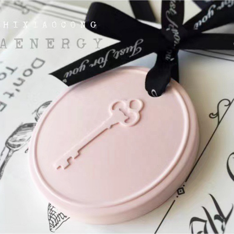 Ceramic Aroma Diffuser - Wholesale Round Key White Scented Stone Gift Set