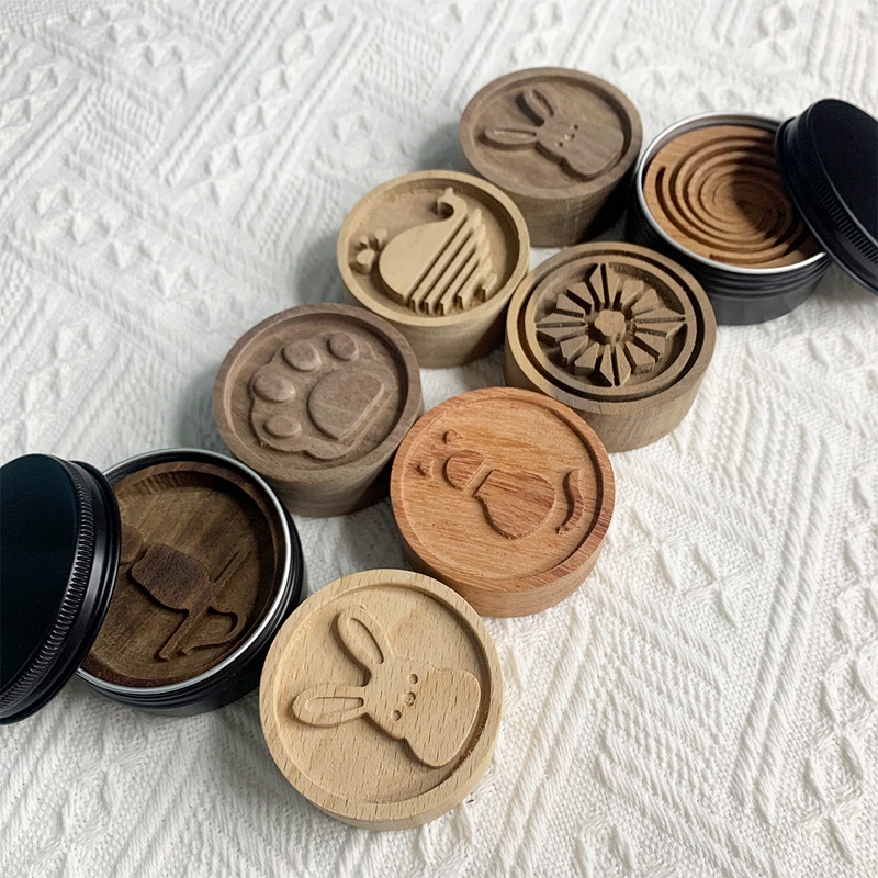 Wood Car Diffuser Pendant - Mini Gift Black Walnut Essential Oil Aroma Tin Can