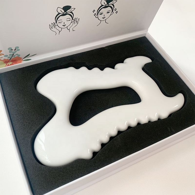 Ceramic Gua Sha Board - High Quality White Body Massager Women Skin Care Tool