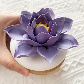 Ceramic Fragrance Diffuser - Christmas Plaster Flower Custom Color Red Blue Lemon