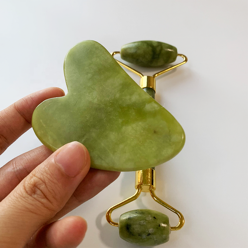 Green Jade Gua Sha - New Released Custom Logo Homeuse Face Massage Tool