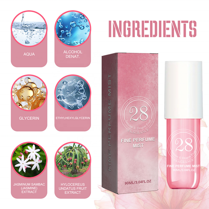 Fine Perfume Mist - Wholesale 90ml Pink Long-Lasting Portable Body Spray Gift