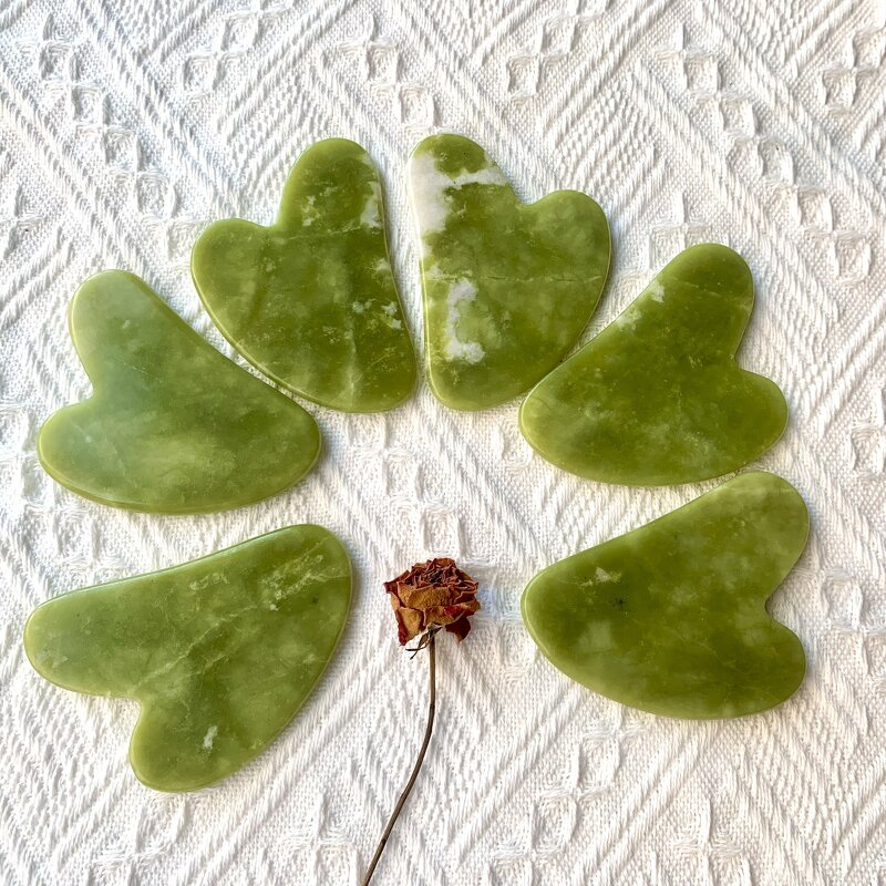 Green Jade Gua Sha - New Released Custom Logo Homeuse Face Massage Tool