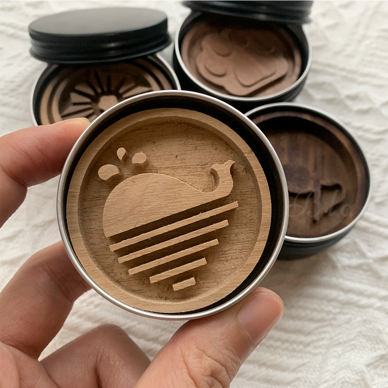 Wood Car Diffuser Pendant - Mini Gift Black Walnut Essential Oil Aroma Tin Can