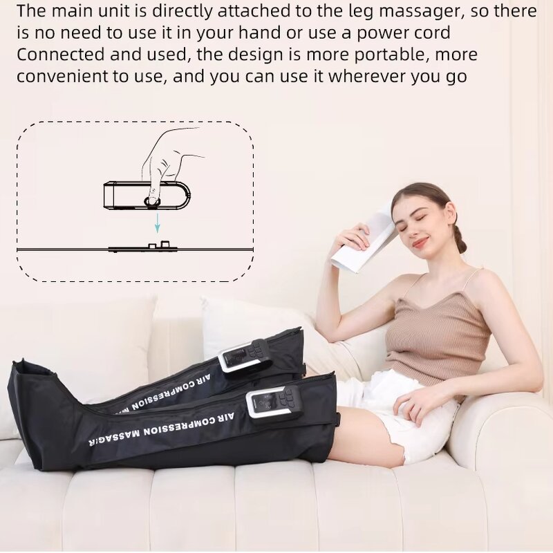 Air Compression Leg Massager - New Generation 360 3D Airbag 30 Min Muscle Fatigue Relief