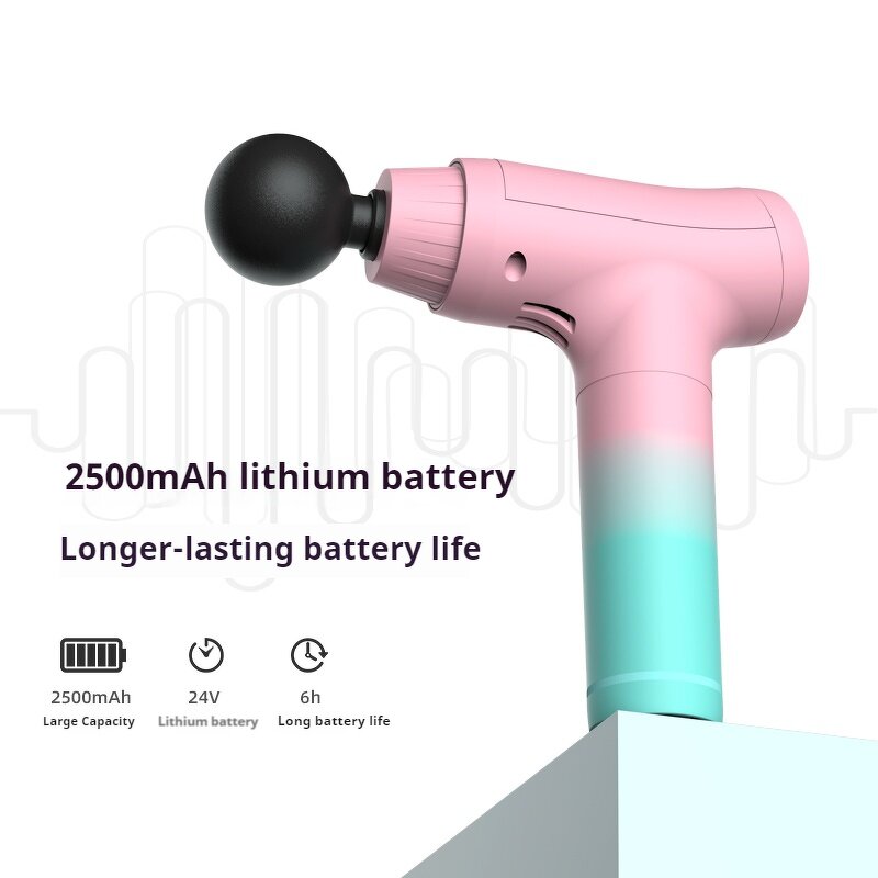 Facial Massage Gun - Hot Sales 6 Heads Brush Motor Impact Muscle Fascia Massager