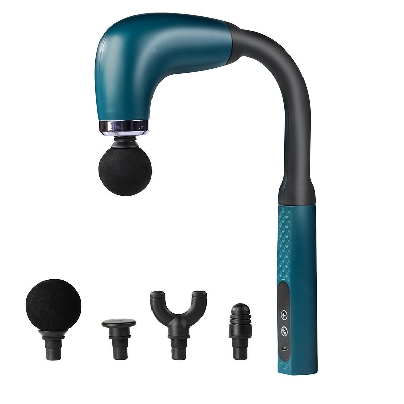 Fascia Gun - 2025 Detachable Bending Head Pounding Full Back Muscle Body Massager