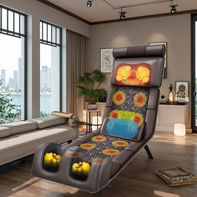 Full Body Massage Mat - Vibration Heat Electric Mattress Bed Chair Home Office Use