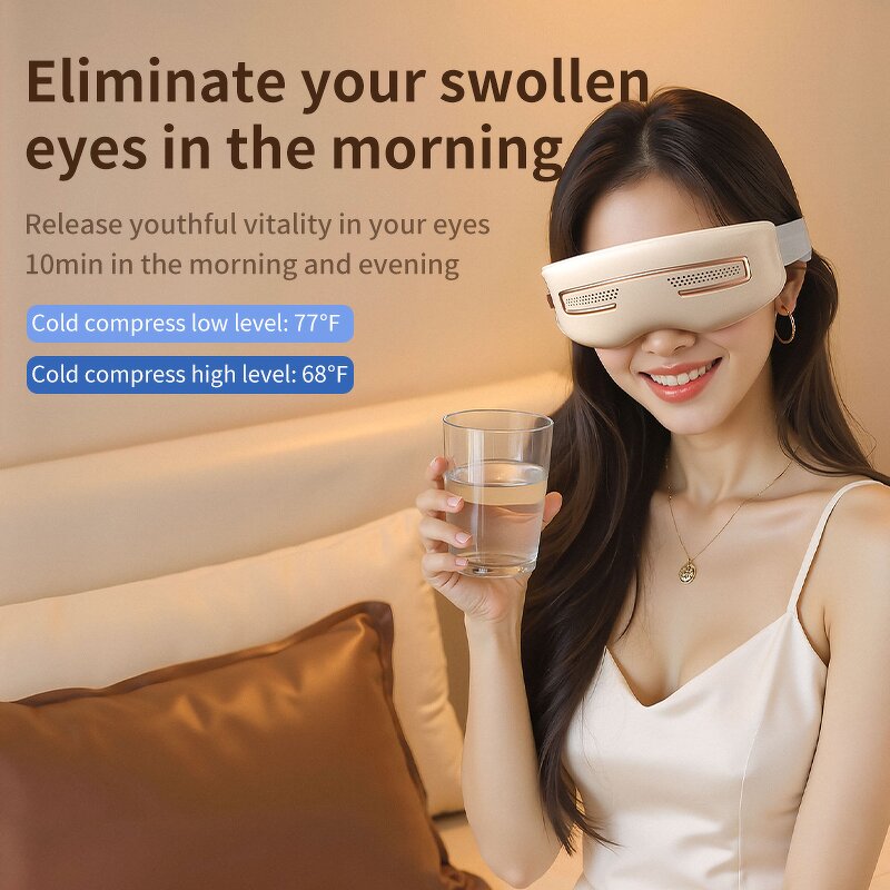 High-Tech Eye Massager - 3D Bluetooth 2000mAh Acupoint Vibration Cold Hot Timing