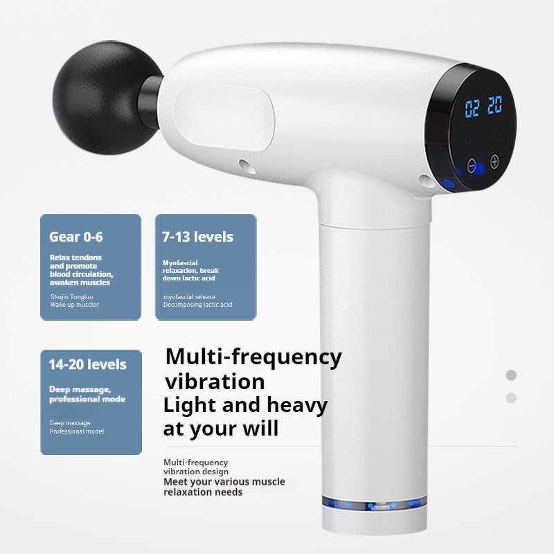 LCD Touch Massage Gun - High Quality Long Battery Life Deep Tissue Percussion Gun