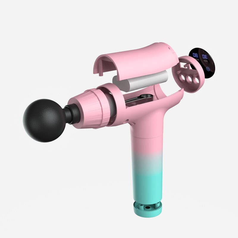 Facial Massage Gun - Hot Sales 6 Heads Brush Motor Impact Muscle Fascia Massager