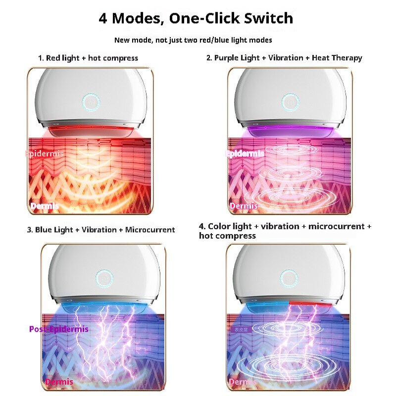 Electric Gua Sha Massager - Beauty Home LED Therapy Vibration Scraping Machine Tool