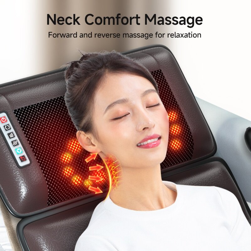 Full Body Massage Mat - Vibration Heat Electric Mattress Bed Chair Home Office Use
