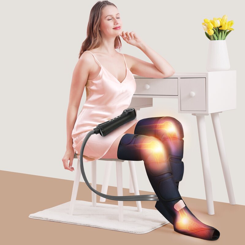 Electric Air Wave Massager - Calf Airbag Infrared Heating Knee Foot Thigh Hand Control