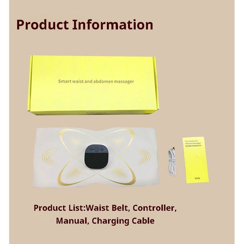 EMS Abdomen Massager - Home Electric Heating Sweat-Shaping Abdominal Training Belt