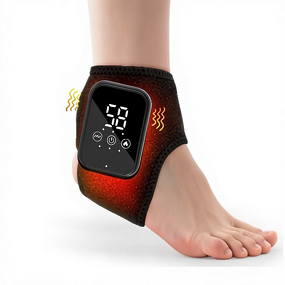 Wireless Ankle Massager - Electric Heated Vibration Belt Feet Pain Relief Plantar Fasciitis