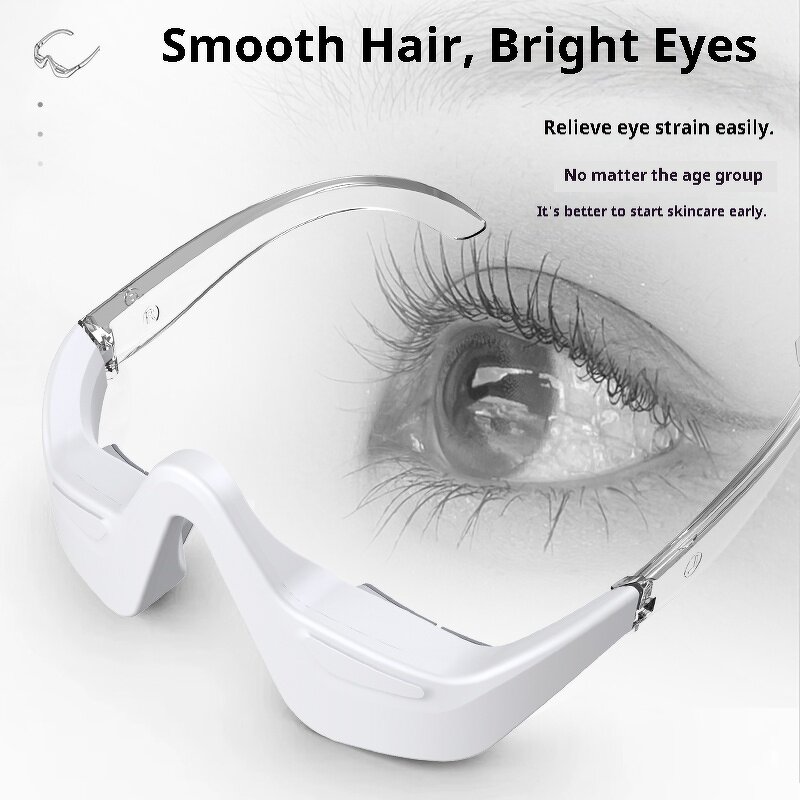EMS Eye Massager Glasses - Red Light Microcurrent Dark Circles Wrinkles Reduction