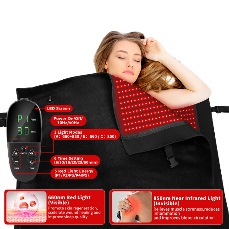 Red Light Therapy Bag - Full Body 2570 LEDs 660nm&850nm Wavelength Mat Sleeping Bag