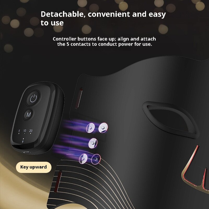 Silicone LED Facial Mask - Amazon Exclusive Food-Grade Near-Infrared RF Technology