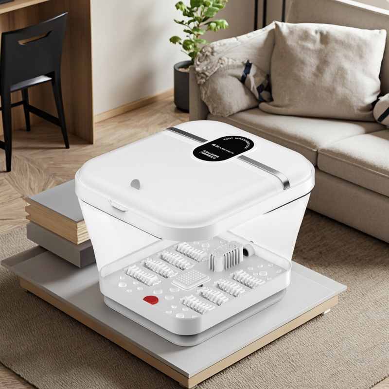 Electric Foot Spa - Portable Heating Immersion Tub Musical 500W Foldable Bath Device