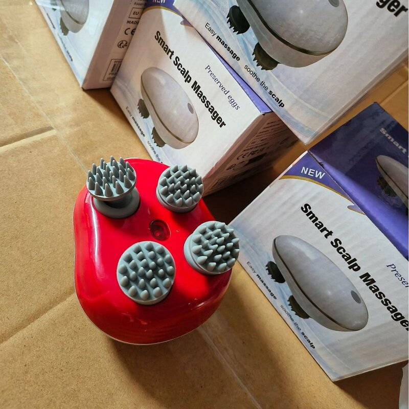 Electric Scalp Massager - Rechargeable Handheld Silicone Vibrating Head Massage Brush