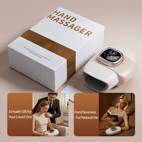 Hand Warmer Massager - Wave-shaped Kneading Airbag USB Tri-color Light Rechargeable