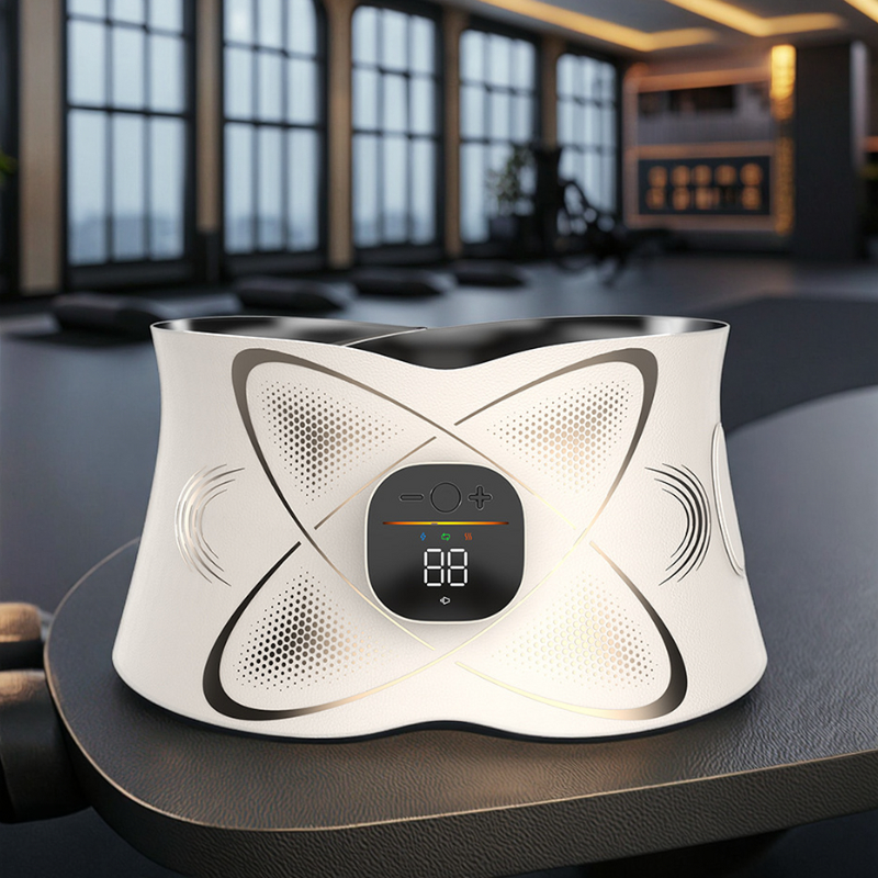 Professional EMS Abs Belt - Electronic Abdominal Waist Massager Heat Pain Relief Stimulator