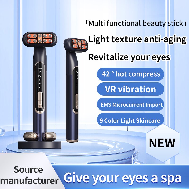 Facial Wand - 2025 Trend High Frequency EMS Red Light Anti Aging Face Eye Massager