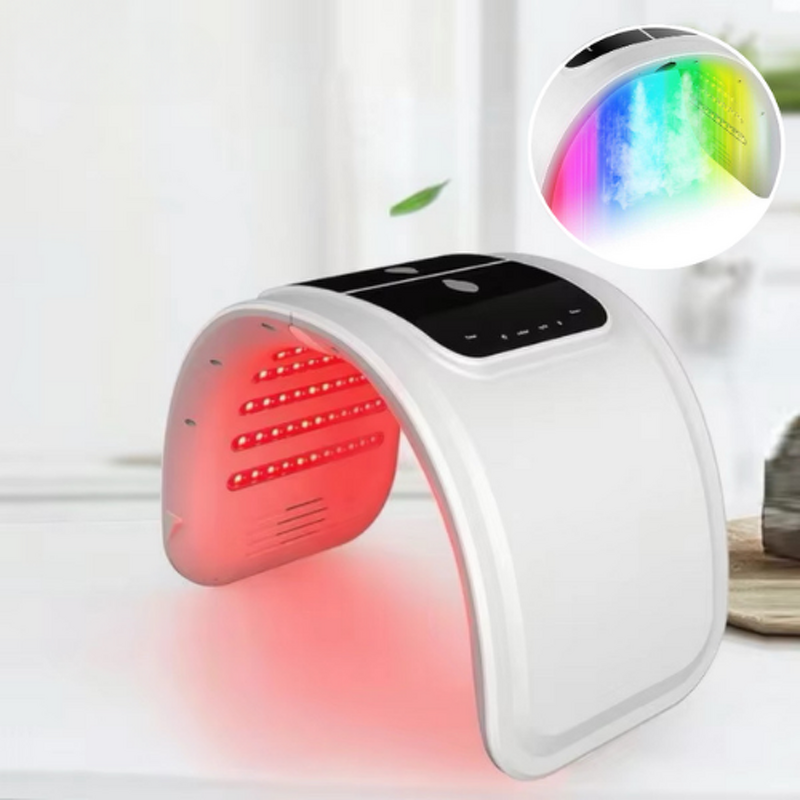 LED Facial Mask - New Foldable ABS Spray 7-Colour Phototherapy Hydration Skincare