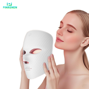 Silicone LED Facial Mask - 7 Color Wireless Red Light Therapy Skin Care Massager