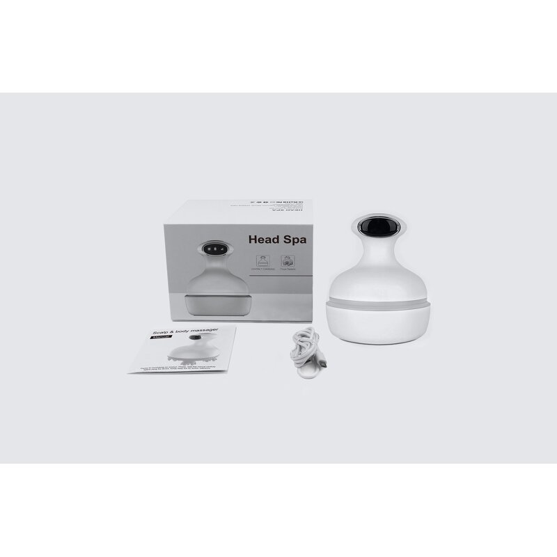 4-Mode Head Massager - Easy-Clean Ergonomic Grip USB Charging Daily Use Scalp Care