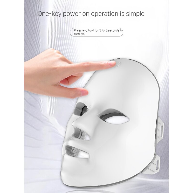 LED Phototherapy Mask - 7-Colour Hydrotherapy Rechargeable Wireless Anti-Ageing Care