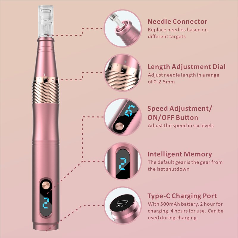 Electric Micro-needling Pen - Home Plastic Nano Implantation Microcrystalline Beauty Tool