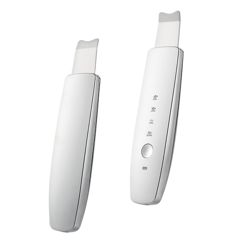 6 in 1 EMS Scrubber - ION LED Photon Skin Lifting Face Spatula Blackhead Remover