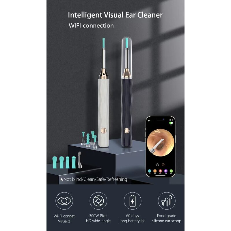 WiFi Ear Endoscope - New Product HD Camera Best Ear Cleaning Visual Tool Kit