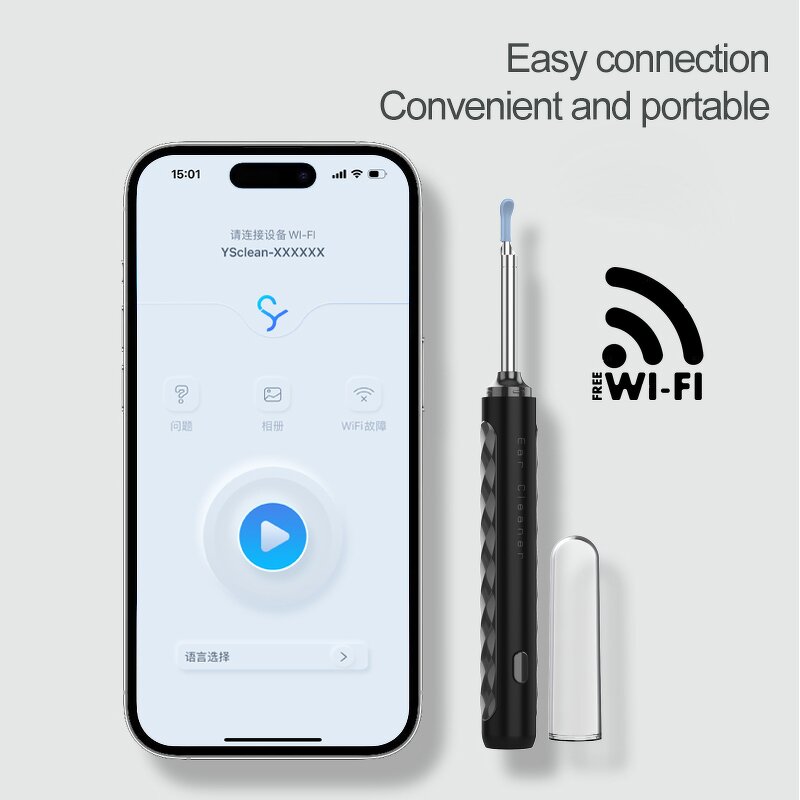 HD WIFI Ear Kit - OEM Silica Gel Earwax Removal Kids USB Home Personal Health Care