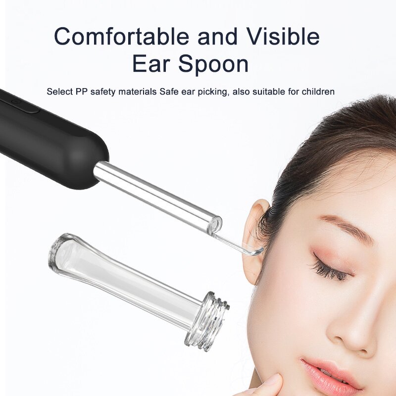Mini WiFi Otoscope - Portable 0.02cm Visual Ear Cleaner Wax Remover Home Health Care