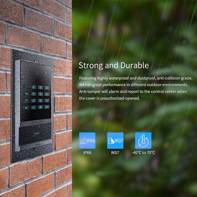 I64 Video Intercom - 2 Megapixel SIP IP Door Bell RFID/IC NFC Indoor Switch