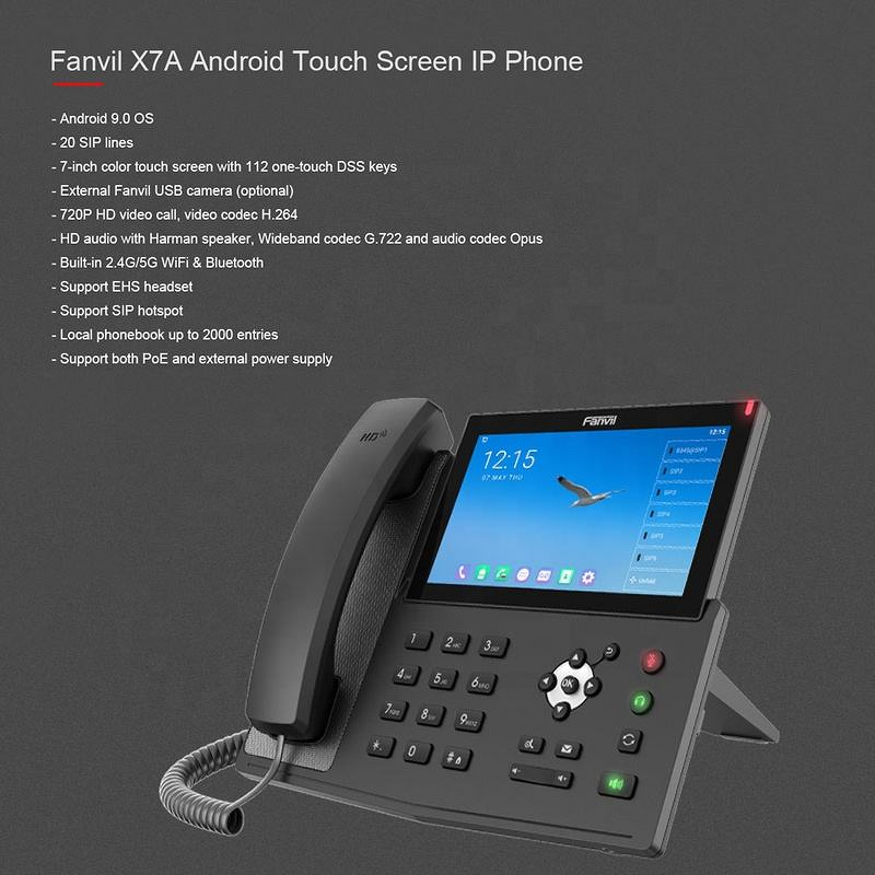Fanvil X7A IP Phone - High Quality Smart Android 20 Sip Lines Poe Conference Kit