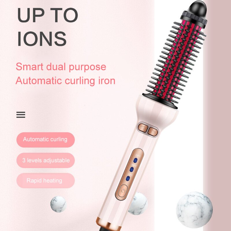 Auto Straightener Curler - Best Electric Brush Auto Shut Off Button Control Tool